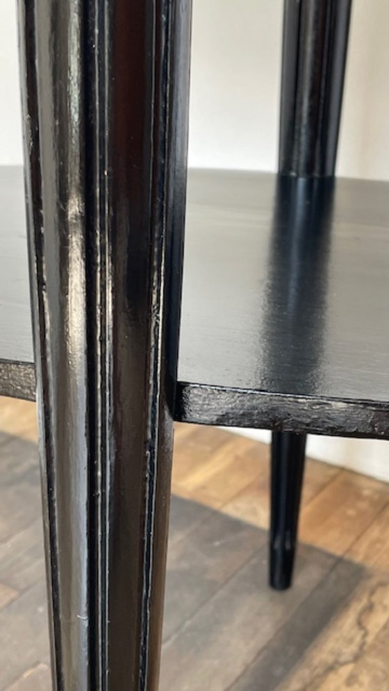 Image 1 of Art Deco Black Wood Console Table