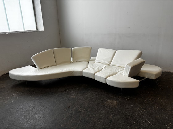 Image 1 of Edra Flap Designersofa Couch Leder offwhite