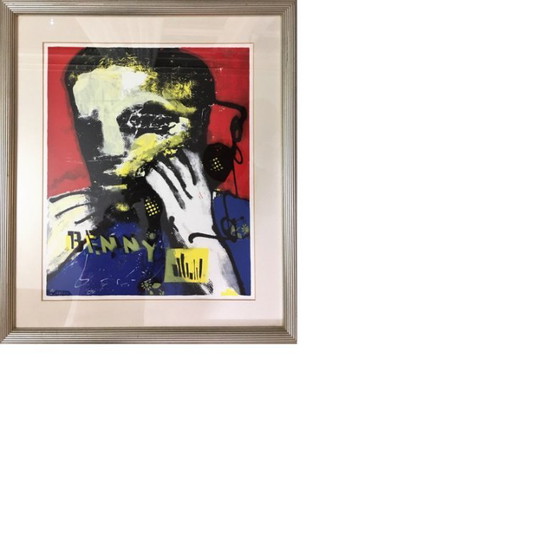 Image 1 of Serigrafia Herman Brood - Benny - compresa la cornice