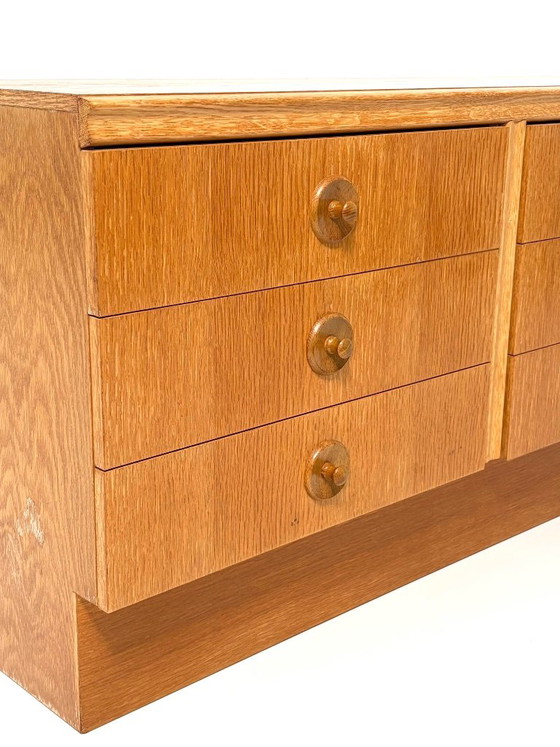 Vintage Retro Chest of drawers with 6 Drawers – Oak Look – Mid-Century Style – Wood (photo 8 of 14)