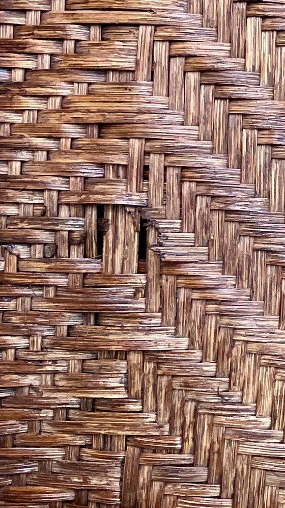 Antieke Verstelbare Rotan Chaise Longue Met Voetensteun, Vroege 20e Eeuw – Verstelbare relaxstoel, Bamboo (photo 12 of 12)