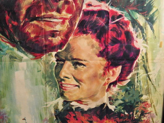 Image 1 of ORIGINELE VINTAGE POSTER 120x160cm DE ODYSSEE VAN DE AFRICAN QUEEN HUMPHREY BOGART