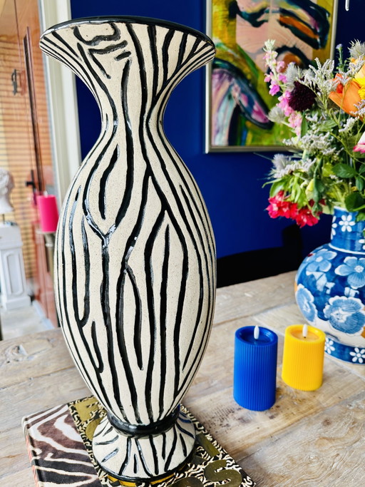 Vaso DK Home Vintage Zebra, alto 53 cm – vazen, Stone, Ceramic