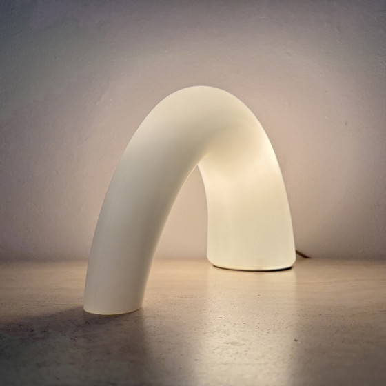 Image 1 of Fontana Arte Thor glass table lamp , 1980s Italy