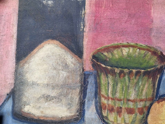 Original Double-Sided Oil Painting - Mid-Century – Paintings & Drawings, Canvas (photo 8 of 12)