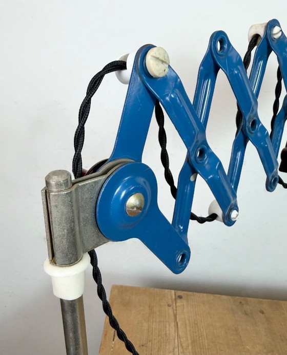 Image 1 of Industrial East German Scissor Lamp from VEB Zweckleuchtenbau Dresden, 1950s