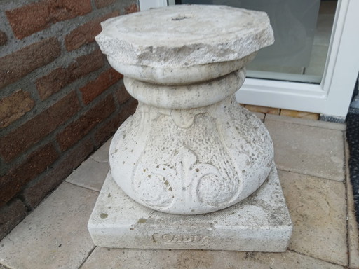 Pedestal Column Garden Pedestal Presentation Block Concrete Console Solid