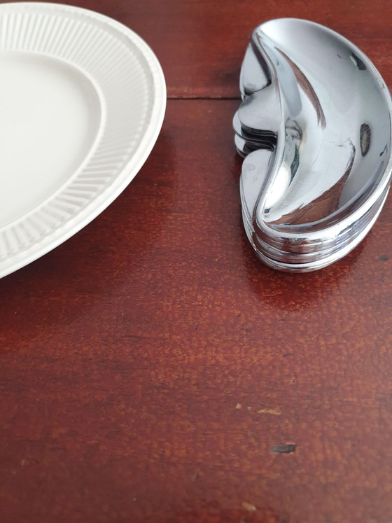 12x Piattini per Lische di Pesce – Accessori da cucina, Metallo, Cromo (photo 5 of 5)