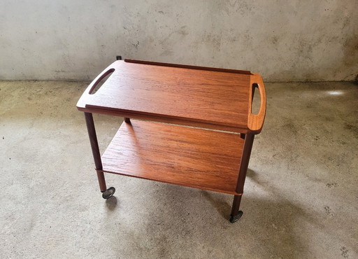 Vintage Danish trolley from the 1960s in teak wood