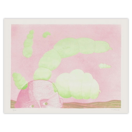 Robert MALAVAL Les transparents Serigrafia firmata 1975
