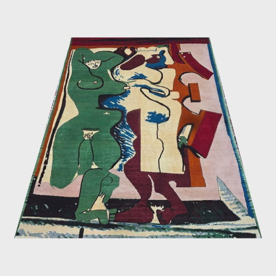 Le Corbusier Liegende Frau mit Buch Wandteppich – Handgeknüpfte Seide/Wolle (190 x 260 cm) – Teppiche & Läufer (photo 5 of 9)
