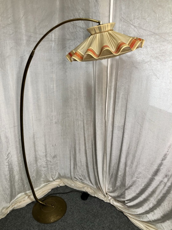 Mid Century Arc Floor Lamp Brass 50s 60s, Floor lights, Orange (photo 13 of 15)