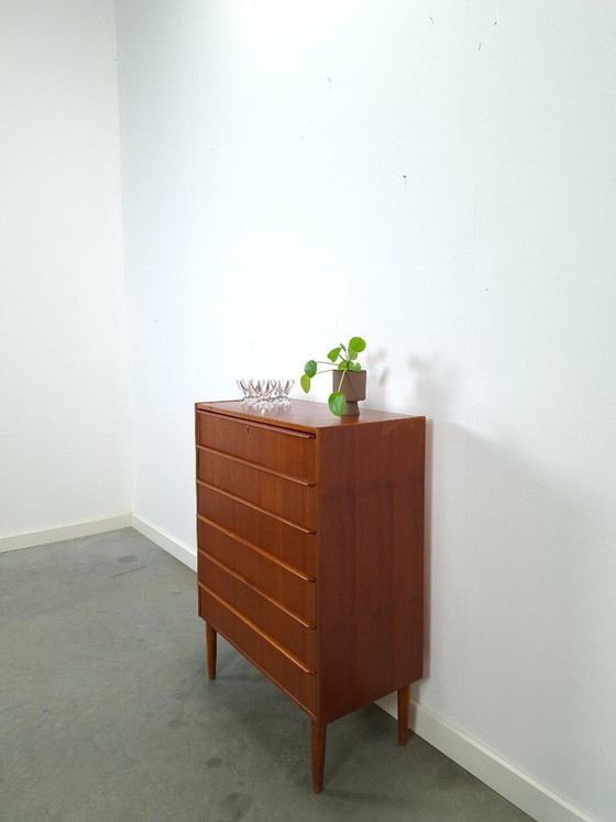 Image 1 of Teak chest of drawers from Denmark with 6 drawers