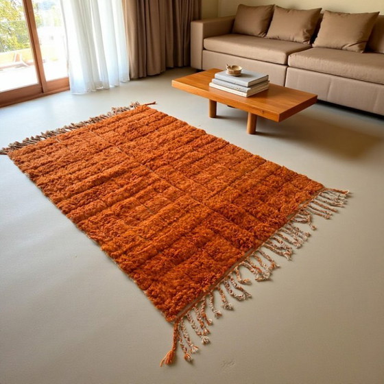 Image 1 of Tapis orange artisanal 100cm×200cm