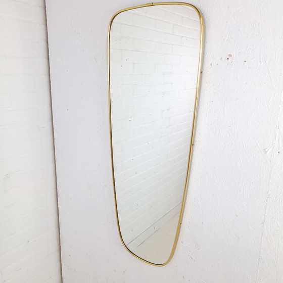 Vintage Spiegel Messing Jaren 60/70 Organisch – Metal, Glass (photo 3 of 9)