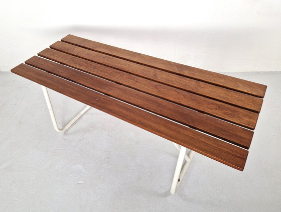 Image 1 of Vintage slatted bench 1960s
