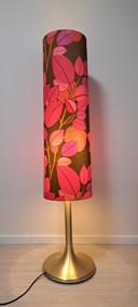 Rare Retro Vintage 70s Lamp - Flower Pattern - Eye Catcher