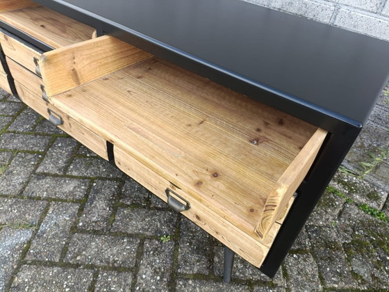 Dutchbone Sideboard Sol, Holz, Schwarz (Foto 4 von 15)