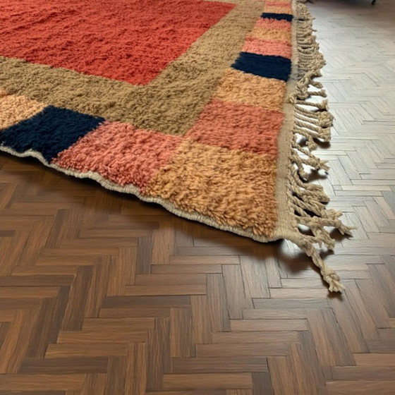 Image 1 of MAROKKAANS ORANJE TAPIJT VAN NATUURLIJKE WOL 300X200CM