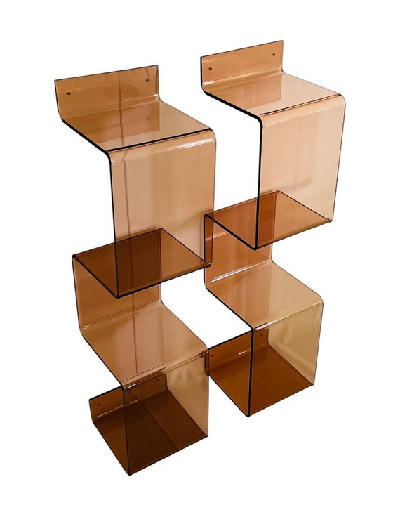 Image 1 of Etagère "serpent" en altuglas par Michel Dumas, France années 70