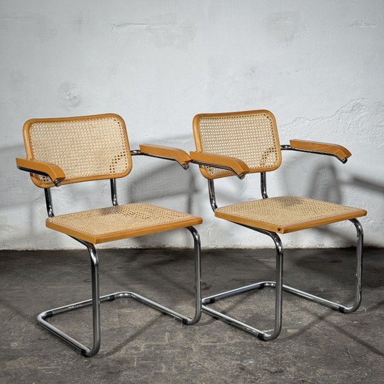 Sillones de caña estilo Cesca de Marcel Breuer, juego de 4, años 90 – Sillas de comedor, Chrome (photo 3 of 16)