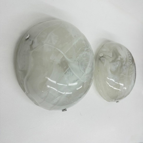 Image 1 of Paire d'encastrés hillebrand en verre de Murano, 1970