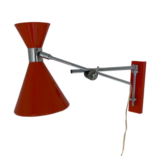 Lampe murale vintage Herda - Modèle : Diabolo - Entièrement réglable