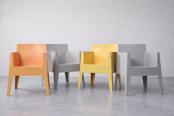 Image 1 of Vintage Mid-Century Italian Modern Atlantide Collection Toy Plastic Chairs by Philippe Starck for Driade, 1990, Set of 4