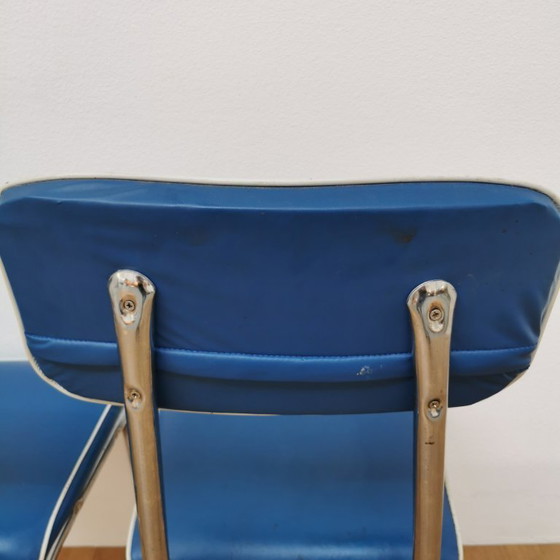 Image 1 of Sedie vintage Mid-Century in tubo cromato e similpelle, sedie da pranzo