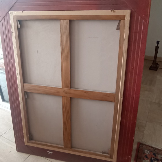 Image 1 of Impressive Floral Still Life "A. Jordin" – 120 cm high – Includes Luxury Frame