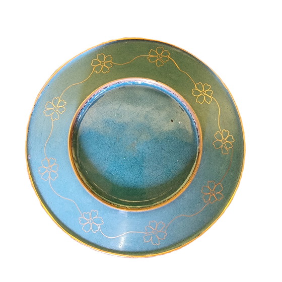 Image 1 of Assiette murale chinoise cloisonnée, milieu du 20e siècle