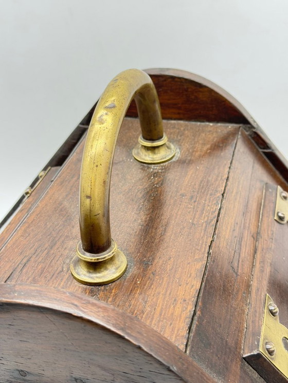 Image 1 of Victorian Bin - Mahogany - 1850-1900 - coal scuttle , reading tray