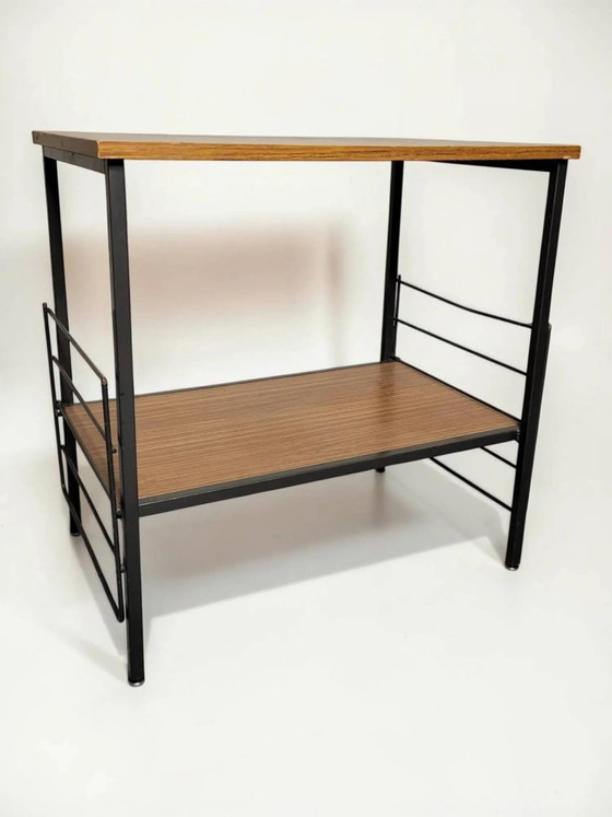 Table d'appoint années 60 – Tables d'appoint, Wood, Metal, Mid Century Modern (photo 3 of 10)
