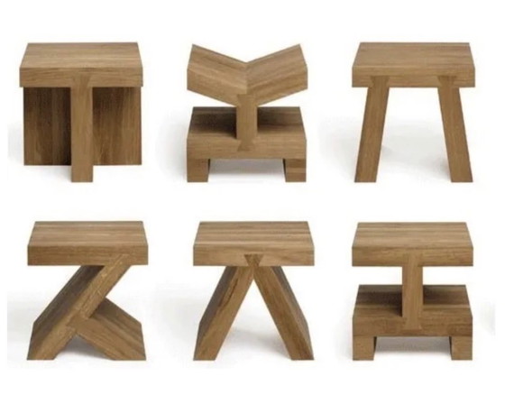 Image 1 of Square - Roderick Vos for Gelderland - 3 side tables