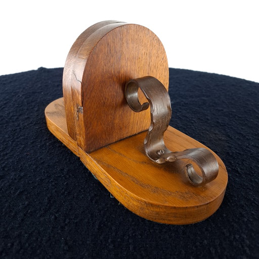 Vintage wooden Art Deco style bookends