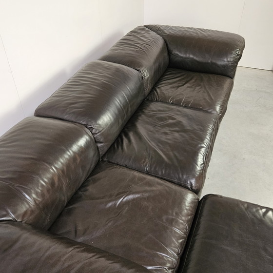 Image 1 of Canapé modulaire vintage en cuir, Jeep Durlet