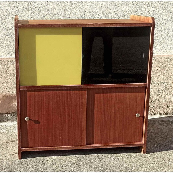 Image 1 of Vintage teak and glass display cabinet, 1960