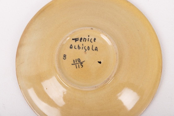 Image 1 of Platos de cerámica hechos a mano de Fenice Albisola, Italia, década de 1970.