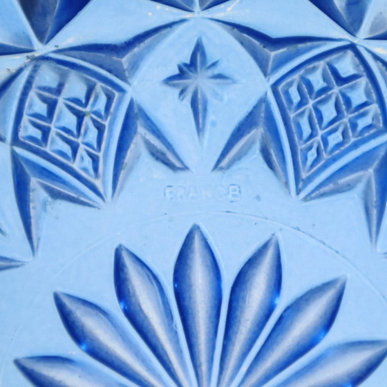 Image 1 of Frutero francés de cristal azul
