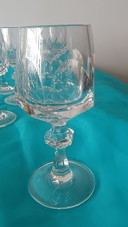 12 heavy lead crystal liqueur glasses by Nachtmann
