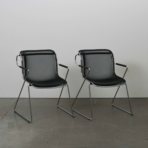 2X Penelope Armchairs, Charles Pollock, Castelli