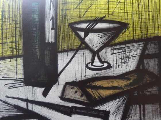 Bernard Buffet: Bread and Life, Original Signed Lithograph Poster – Paper (photo 4 of 5)