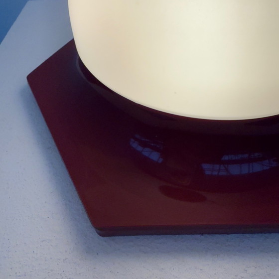 Image 1 of Plafond/Wandlamp Roodpaars Jaren 60/70