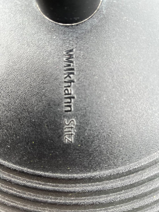 Image 1 of Prachtige Wilkhahn Stitz zit-sta kruk met leer 2 stuks