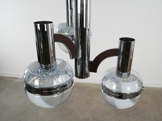 Image 1 of Kroonluchter uit het ruimtetijdperk, Muranoglas, jaren 70, gemaakt in Italië