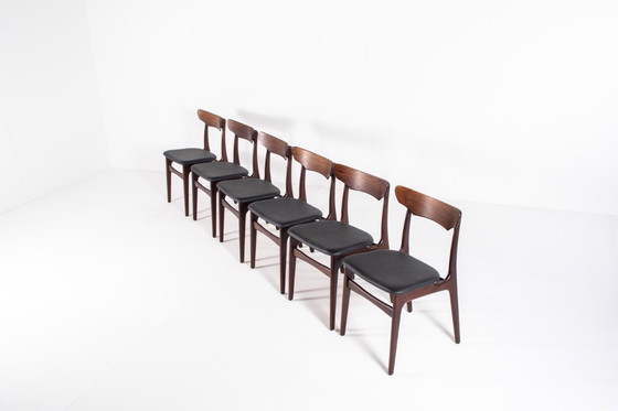 Image 1 of Juego de comedor de palisandro moderno de mediados de siglo: Sillas Schionning & Elgaard
