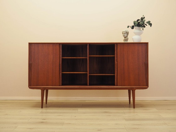 Image 1 of Teak-Highboard, dänisches Design, 1970er Jahre, Hersteller: Omann Jun