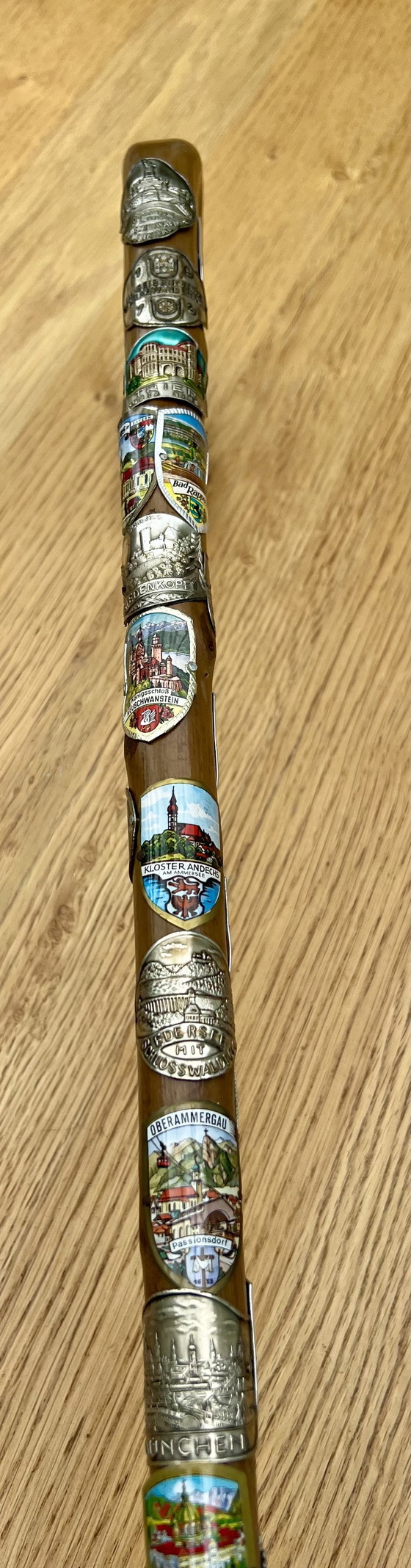 Image 1 of Two nostalgic walking sticks with enameled coats of arms from all over Europe