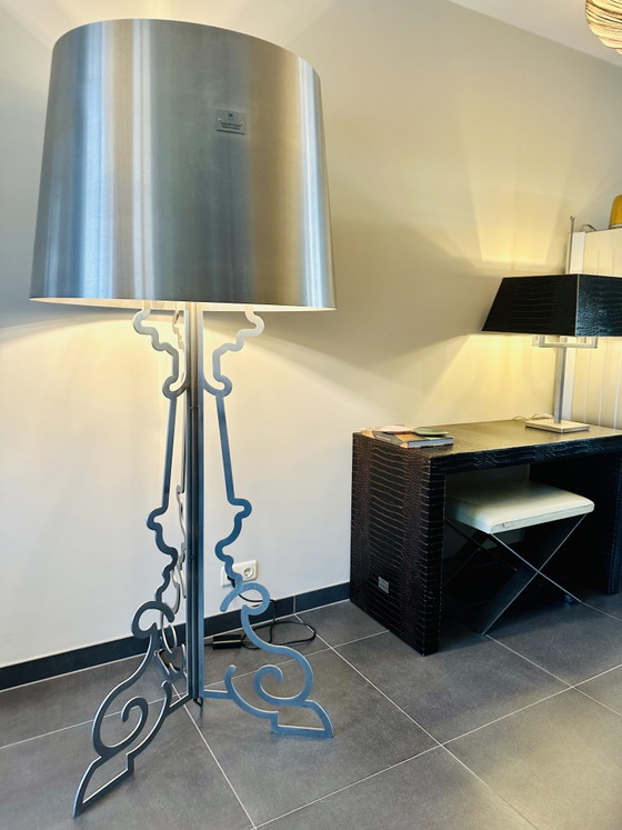 Vintage French Paris Baroque Style XL Floor Lamp – Kartell, Floor lights, Metal, Glass (photo 5 of 12)