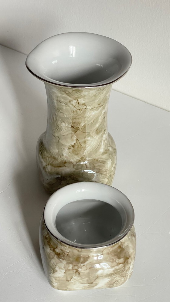 Image 1 of Karolina-Porzellanvasen, Polen, 1970er/80er Jahre